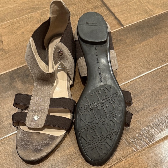 Attilio Giusti Leombruni Black and Cream Sandals - Picture 4 of 4